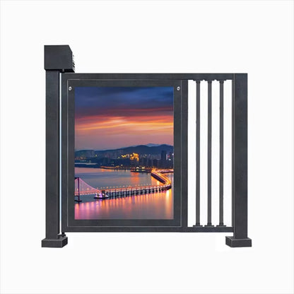 Smart Pedestrian Access Gate with High-Visibility Advertising Panel