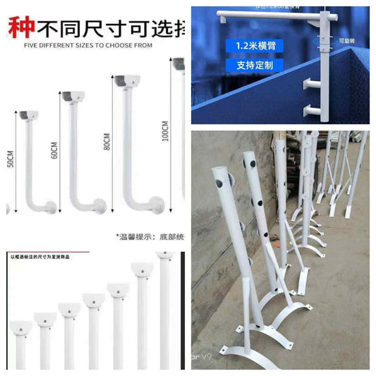 Outdoor Security Camera Pole for Fence